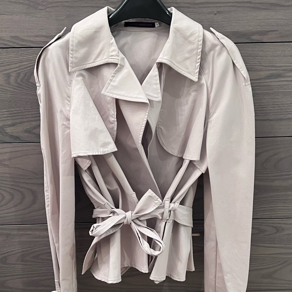 Cropped trench jacket